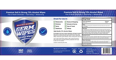 160 Wipe Label (Blue 160 Cloth)